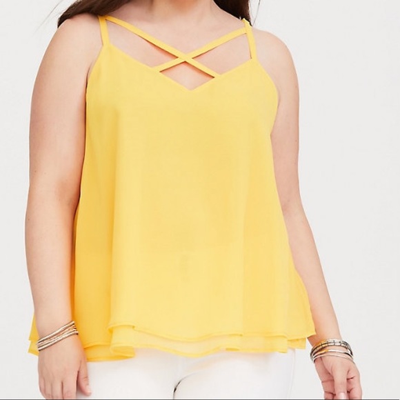 plus size yellow cami